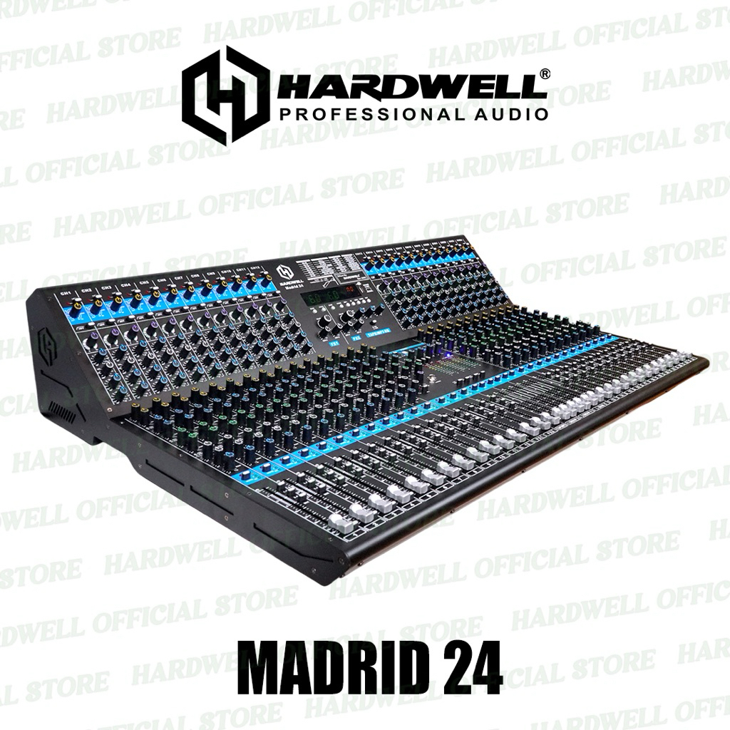 Mixer Hardwell 24 Channel MADRID 24 Original Analog Mixer 24 Channel Hardwell Double Effect 199 DSP