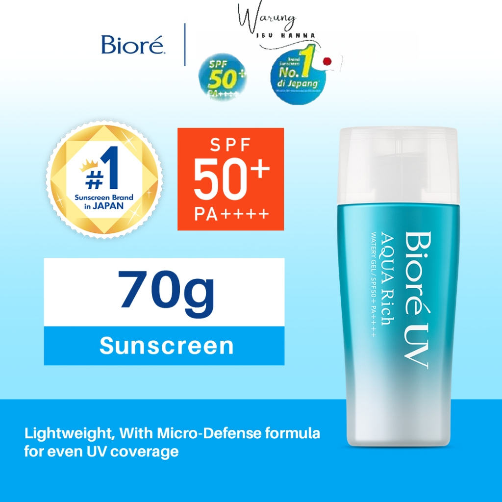 【COD ORI】Biore Sunscreen / Biore Sunscreen SPF 50 pa ++++ / Biore UVSunscreen / Sunscreen70ML