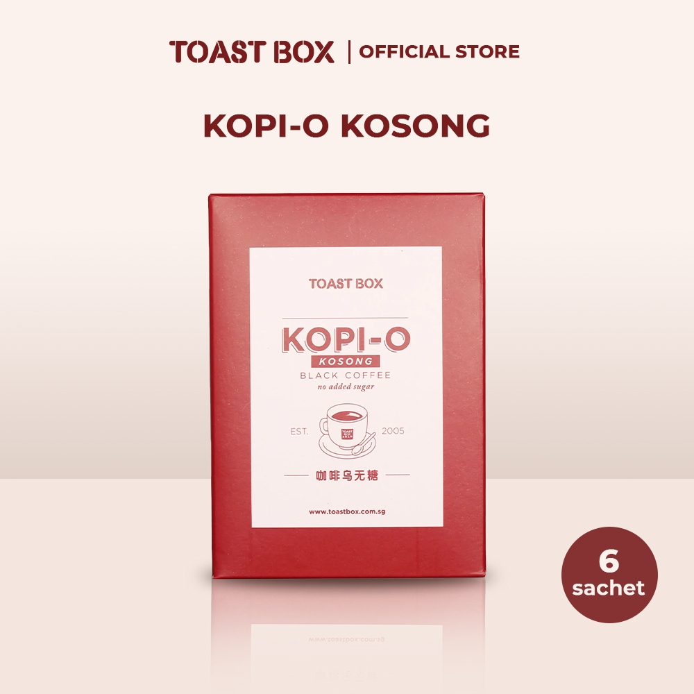 Toast Box Kopi - O Kosong (6 Sachet x 14 gr) - Kopi Tanpa Gula