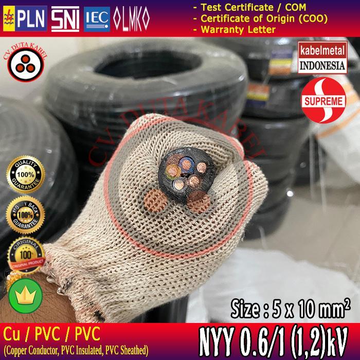 Kabel NYY 5x10 mm2 KABELMETAL (KMI)/ SUPREME CABLE /5 x 10 mm2/5  x10mm2/5x 10 mm2