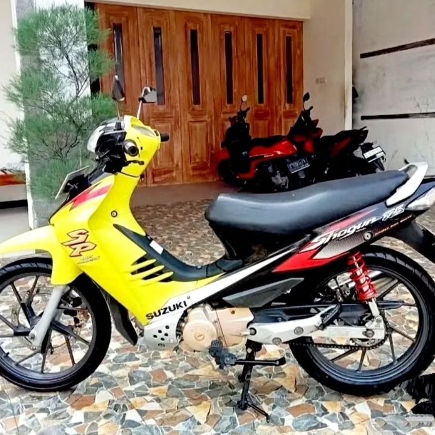 Striping Sticker suzuki shogun sp 125 r 2006 hitam kuning stiker list sshogun sogun motif standar or