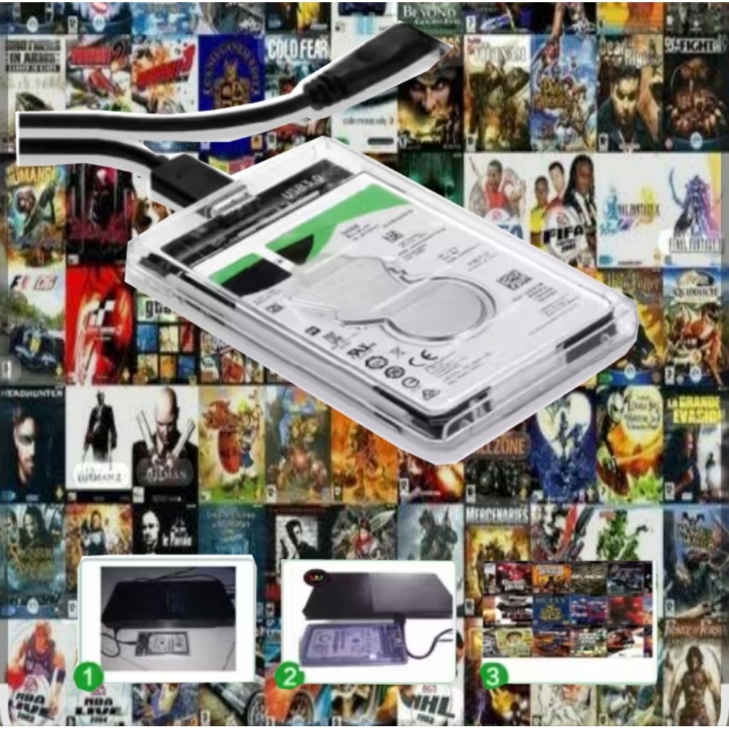 hardisk ps2 eksternal /HARDISK LUAR  PS2 250GB ( 100 Game ) Termurah SE sopi