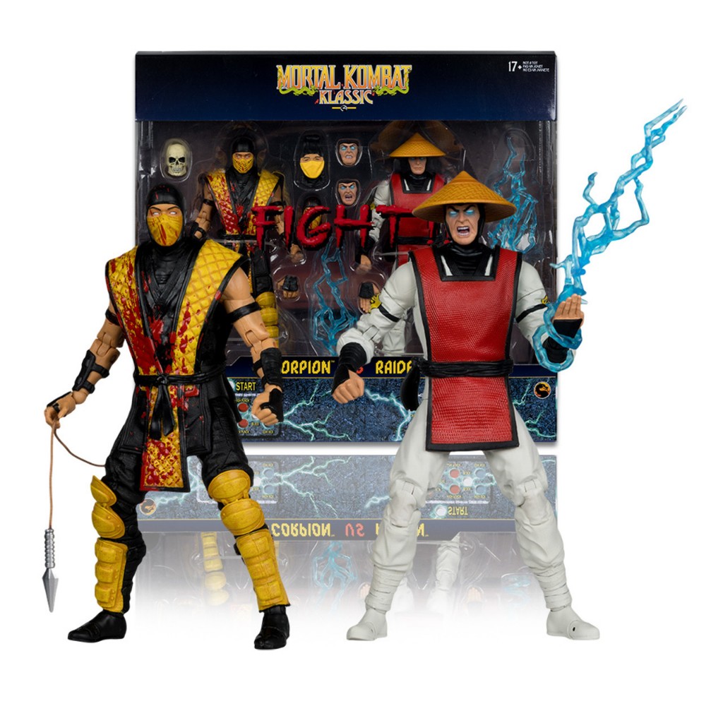 McFarlane Toys Scorpion vs Raiden (Mortal Kombat Klassic) 2-Pack 7" Figures 11857