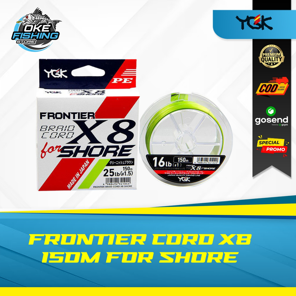 Senar Pancing YGK Frontier Cord X8 150M – Benang PE Single Spool – PE 1–2 Braided Fishing Line Premi