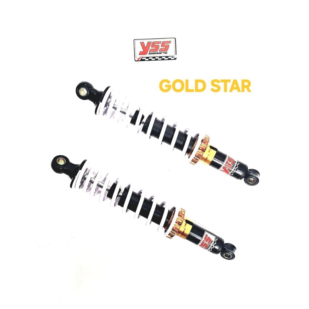 SHOCK BELAKANG 811 COPY YSS PUTIH/MERAH UKURAN 340MM BUAT SUPRA X /SUPRA FIT NEW /REVO / REVO FI / B