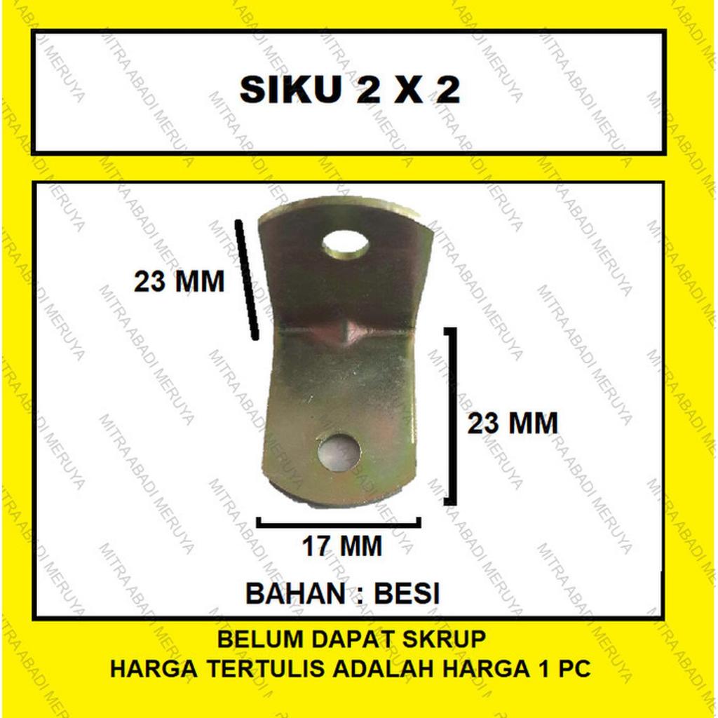 Siku Ambalan Besi L Bracket Siku Penyangga Besi 2 x 2 cm