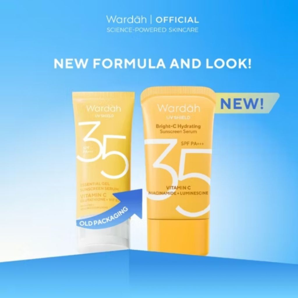 WARDAH UV Shield Bright C Hydrating Sunscreen Serum SPF 35 PA+++ 40ml | Wardah Sunscreen - Sunscreen