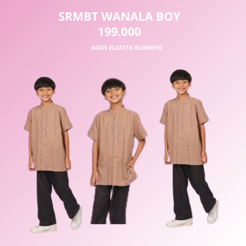 Zatta Men Srmbt Wanala Boy Koko Anak Laki-laki Bahan Katun Adem Nyaman Dipakai