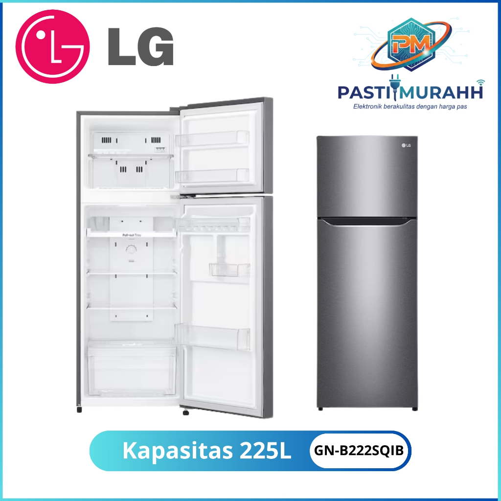 KULKAS LG GN-B222SQIB (225L) KULKAS LG 2 PINTU SMART INVERTER KOMPRESOR GARANSI 10 TAHUN