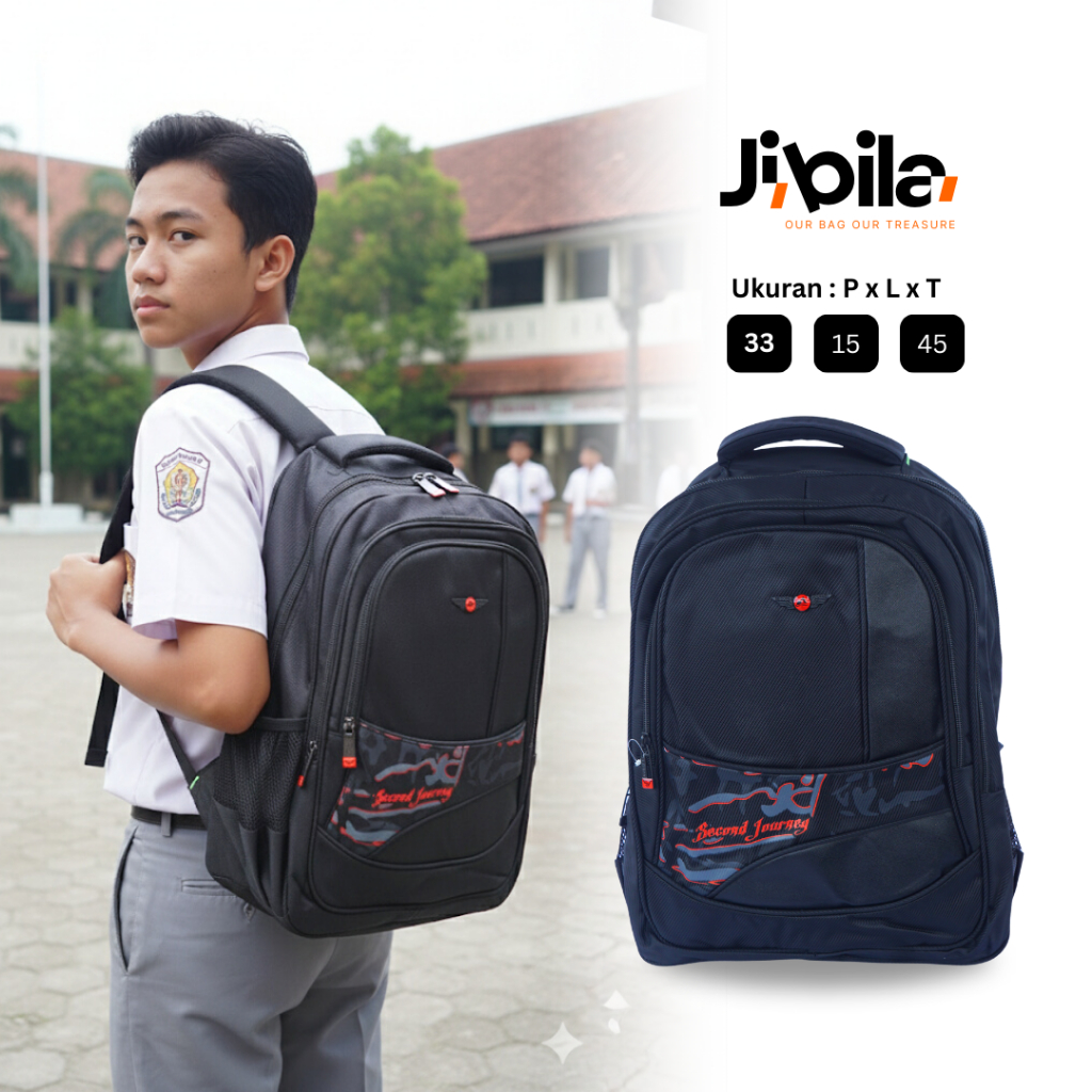 Tas sekolah cowo tas ransel pria tas second journey