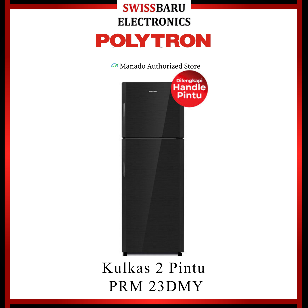 MANADO - POLYTRON Kulkas 2 Pintu Belleza 220 liter PRM 23DMY