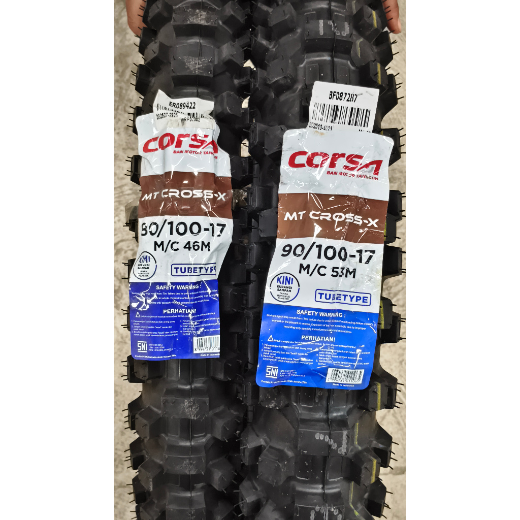 ( RING 17 ) 80 & 90 / 100 -17 THN 2025 Ban Motor Pacul TRAIL [ CORSA MT CROSS X / K785 ] TRABAS