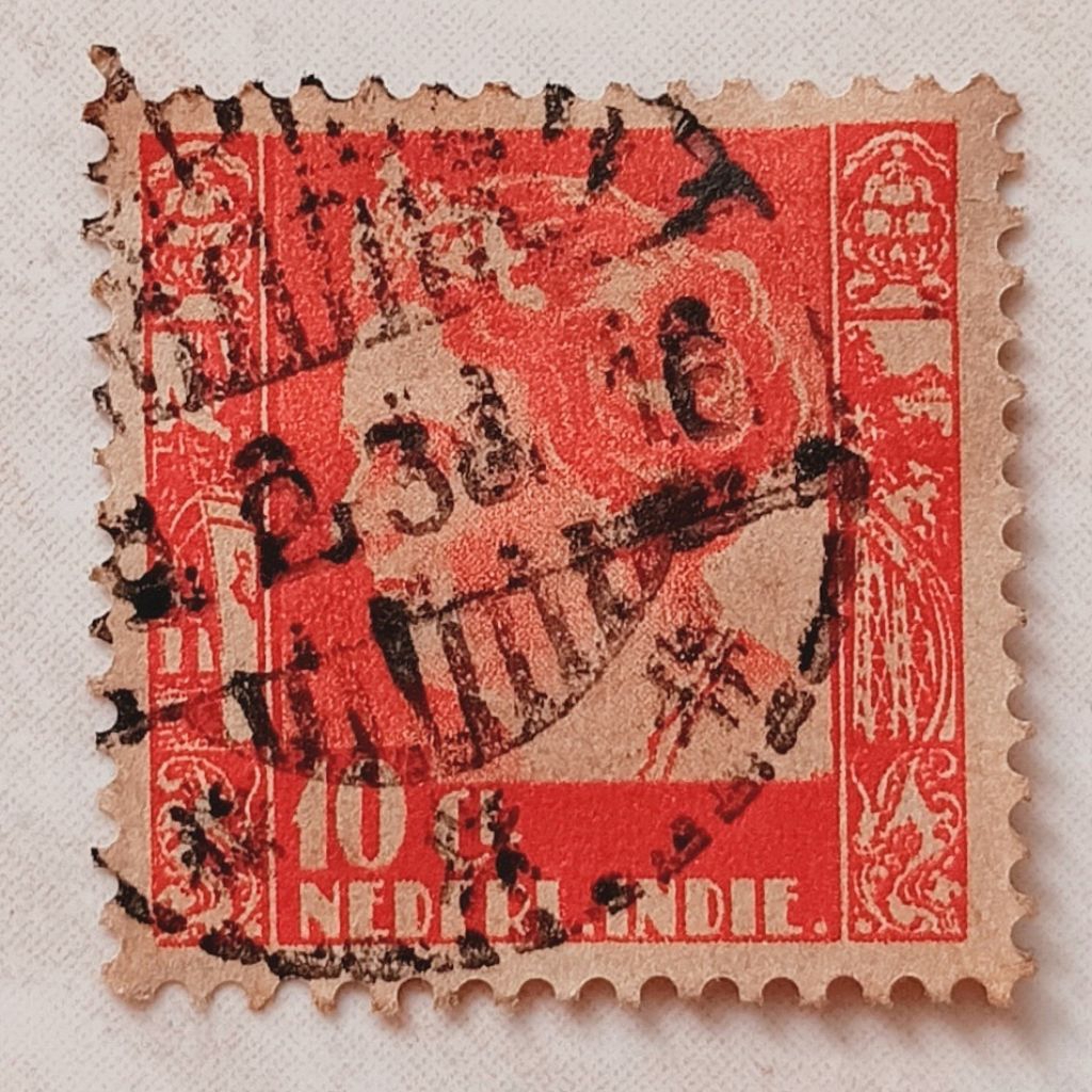 (OG) Perangko Nederlandsch Indie 1934 - 1937 Ratu Wilhelmina - Kreisler 10 cent Used