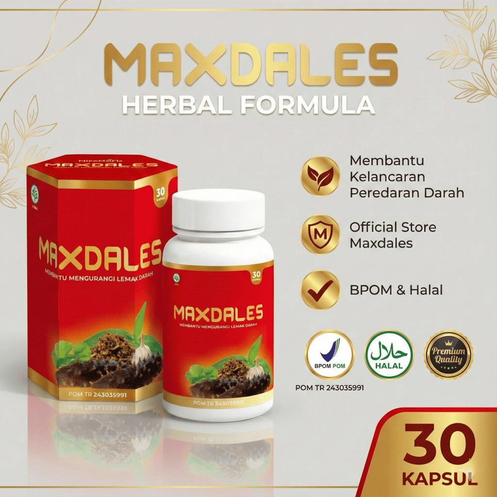 MAXDALES Obat Stroke/ Darah Tinggi / Kolesterol | 100% Ampuh | Bergaransi Dan Sudah Resmi BPOM