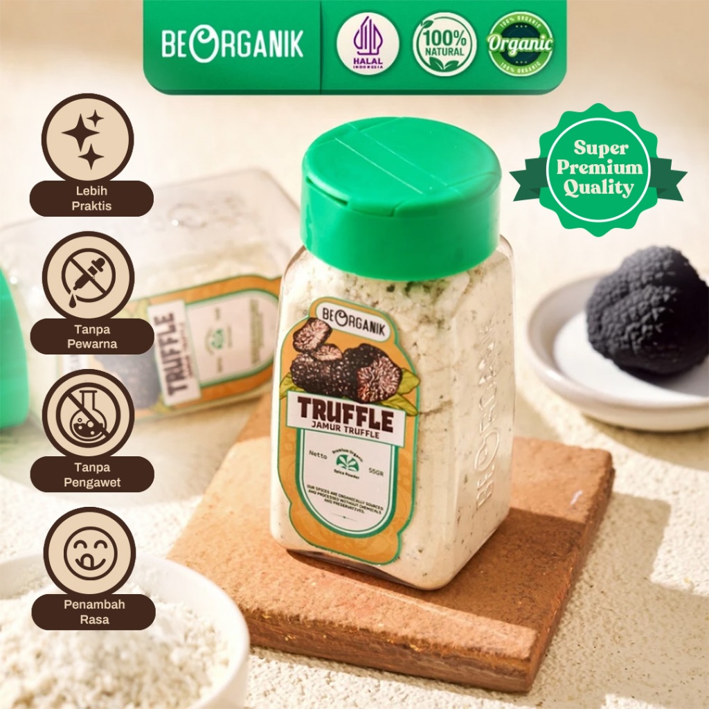 BEORGANIK TRUFFLE SEASONING 55GR / BUMBU TABUR JAMUR TRUFFLE NON MSG