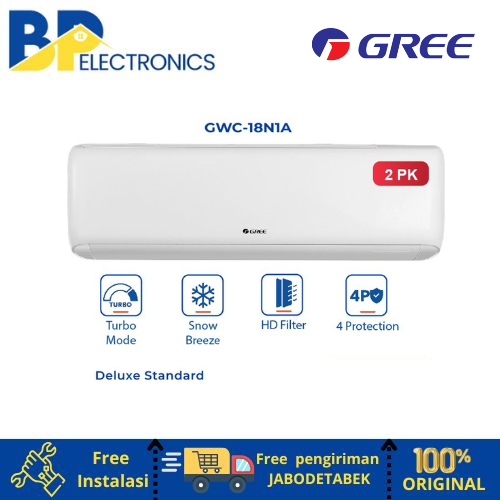 GREE AC DELUXE STANDARD N1A Series Air Conditioner - 2 PK - GWC-18N1A GWC18N1A - KOMPRESSOR BLACK DI