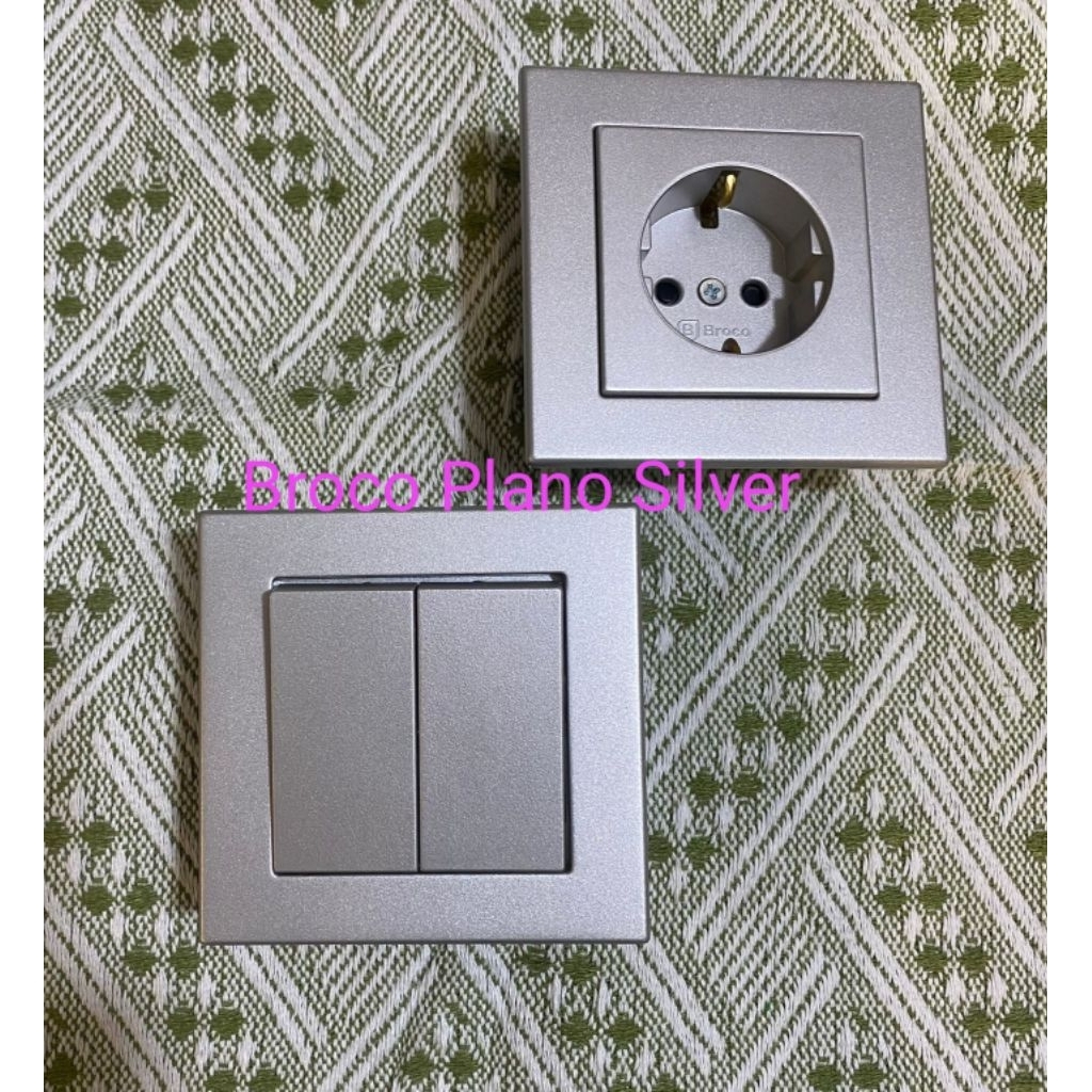 Saklar Broco Plano Warna Silver