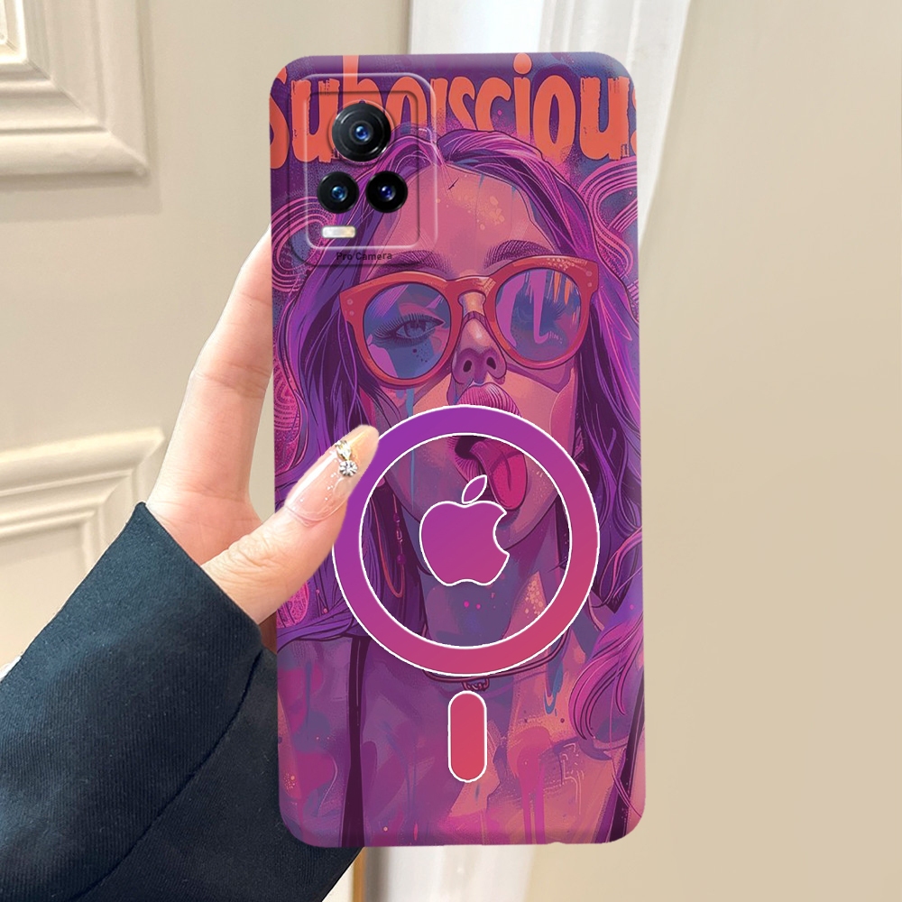 Premium Casing Hp Untuk VIVO V21 Desain GADIS HIPHOP RING IPHONE - Case Silikon Softcase Trendi untu