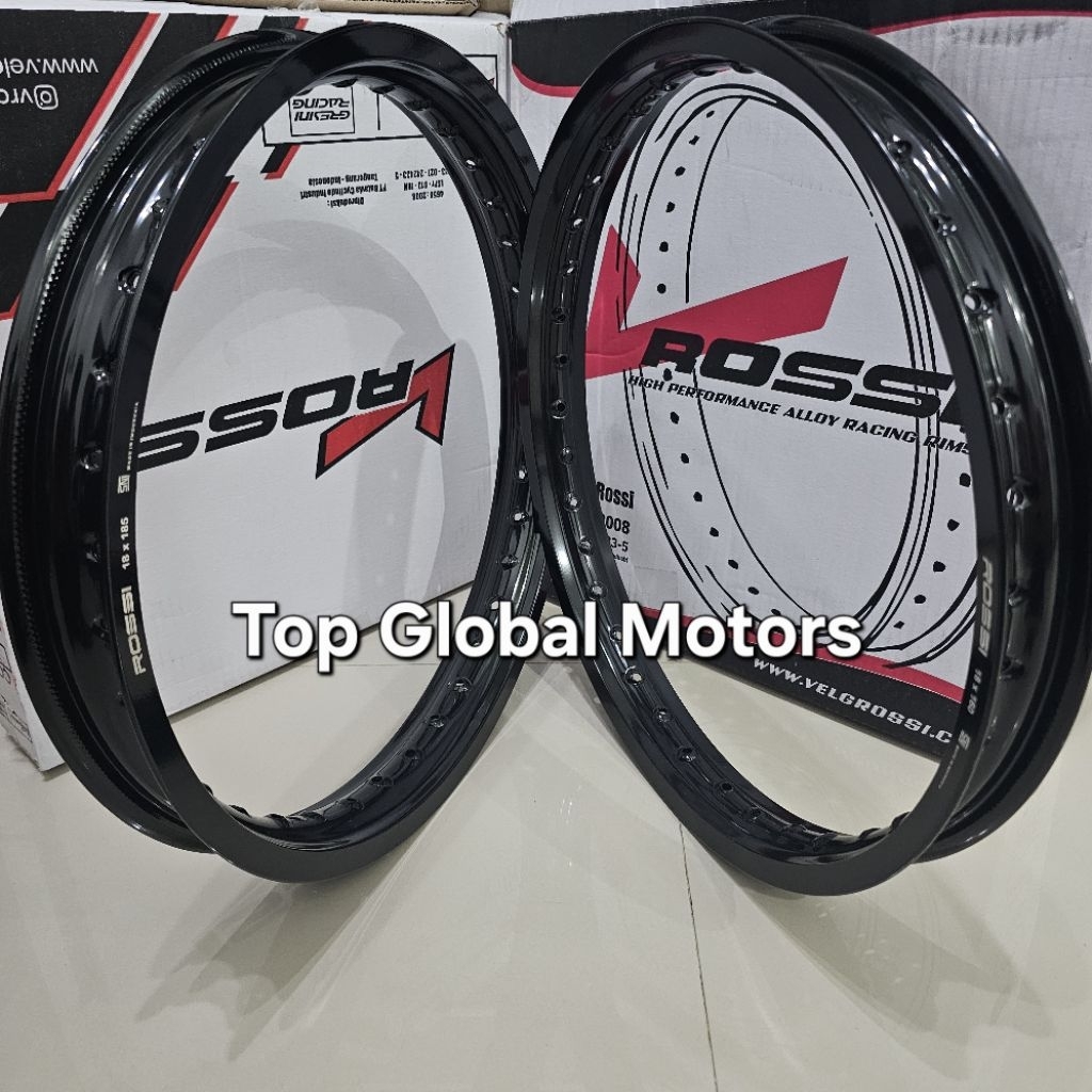 VELG ROSSI RING 18 160 185 215 HITAM ORIGINAL SNI SEMUA MOTOR