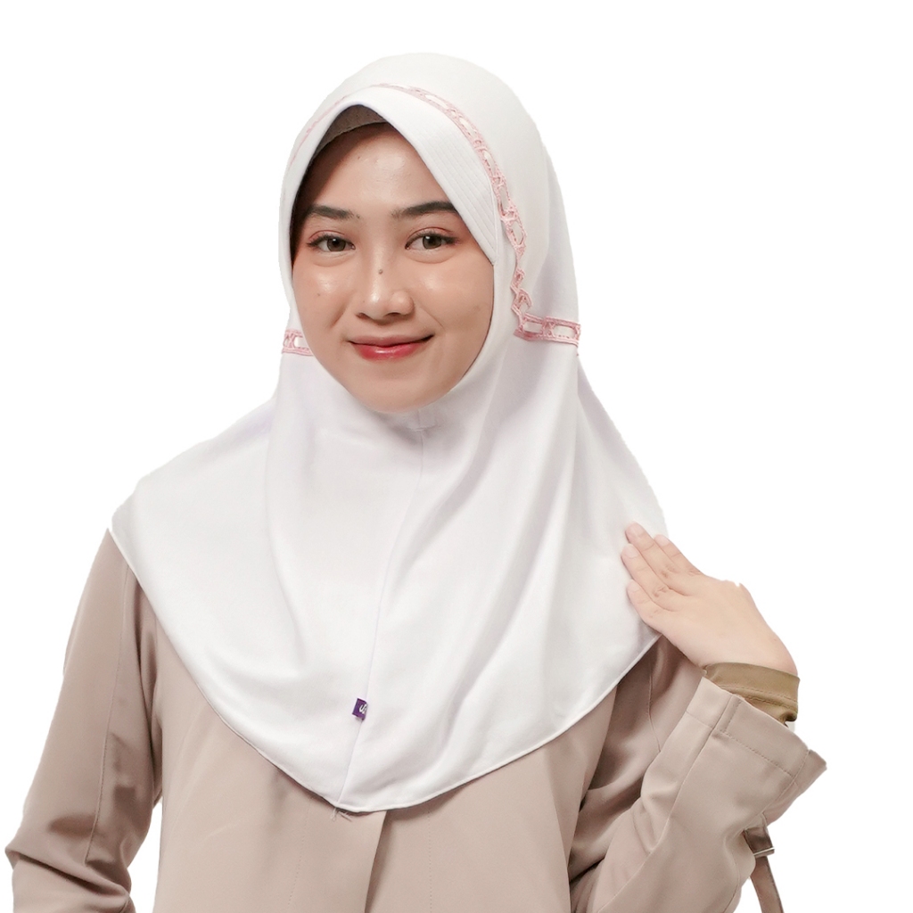 Rabbani - Kerudung Sekolah Instan Hemy Renda Berwarna