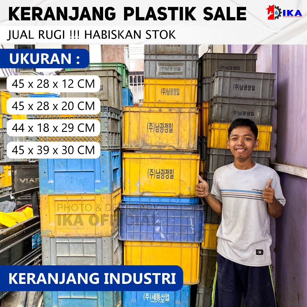 Keranjang Krat Industri Box Serbaguna Bekas Fungsi Normal / CONTAINER BOX KOREA INDUSTRI KERANJANG S