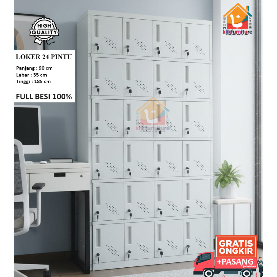 Loker Besi 24 Pintu AKL 24 Locker Besi Locker Karyawan Kantor Fitness Gym