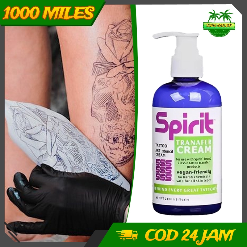 240mL 8oz Stencil Stuff Minyak Transfer Tato Formula Lembut Untuk Praktik Dan Tato Profesional