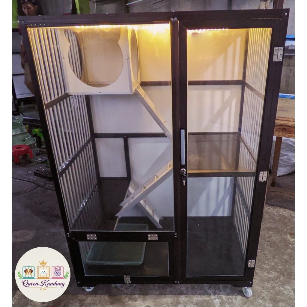 Kandang Kucing Aluminium 1 Pintu Besar