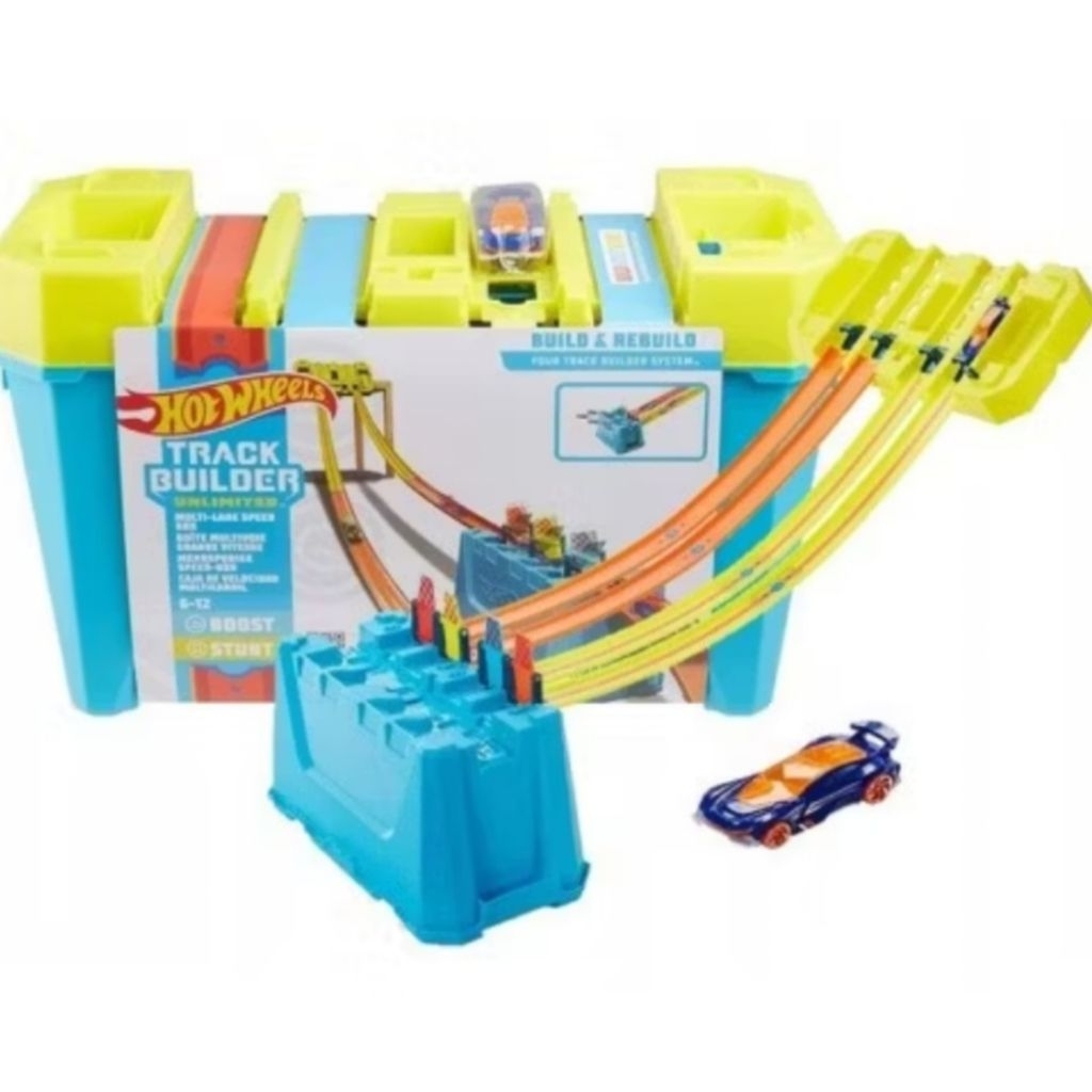 Hot Wheels Track Builder Unlimited Multi Lane Speed box (Preloved, good condition, complete with ori