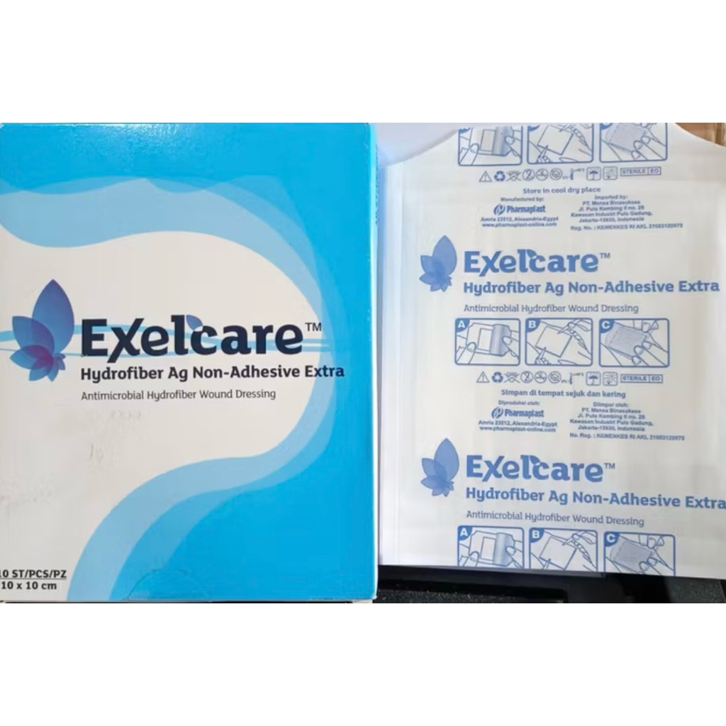 exelcare hydrofiber ag silver non adhesive extra mirip aquacel ag extra aquacell ag silver