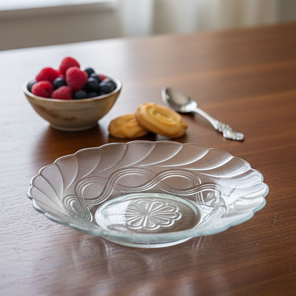 Piring kecil - piring tatakan kaca 1 lusin