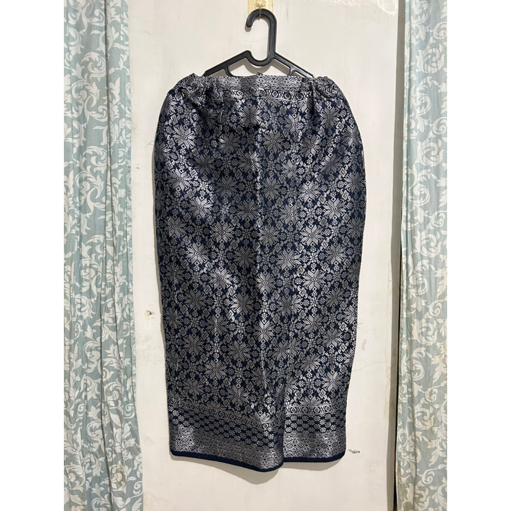 Rok Kebaya Songket Warna Biru Navy Silver (NEGO TIDAK DIBALAS)