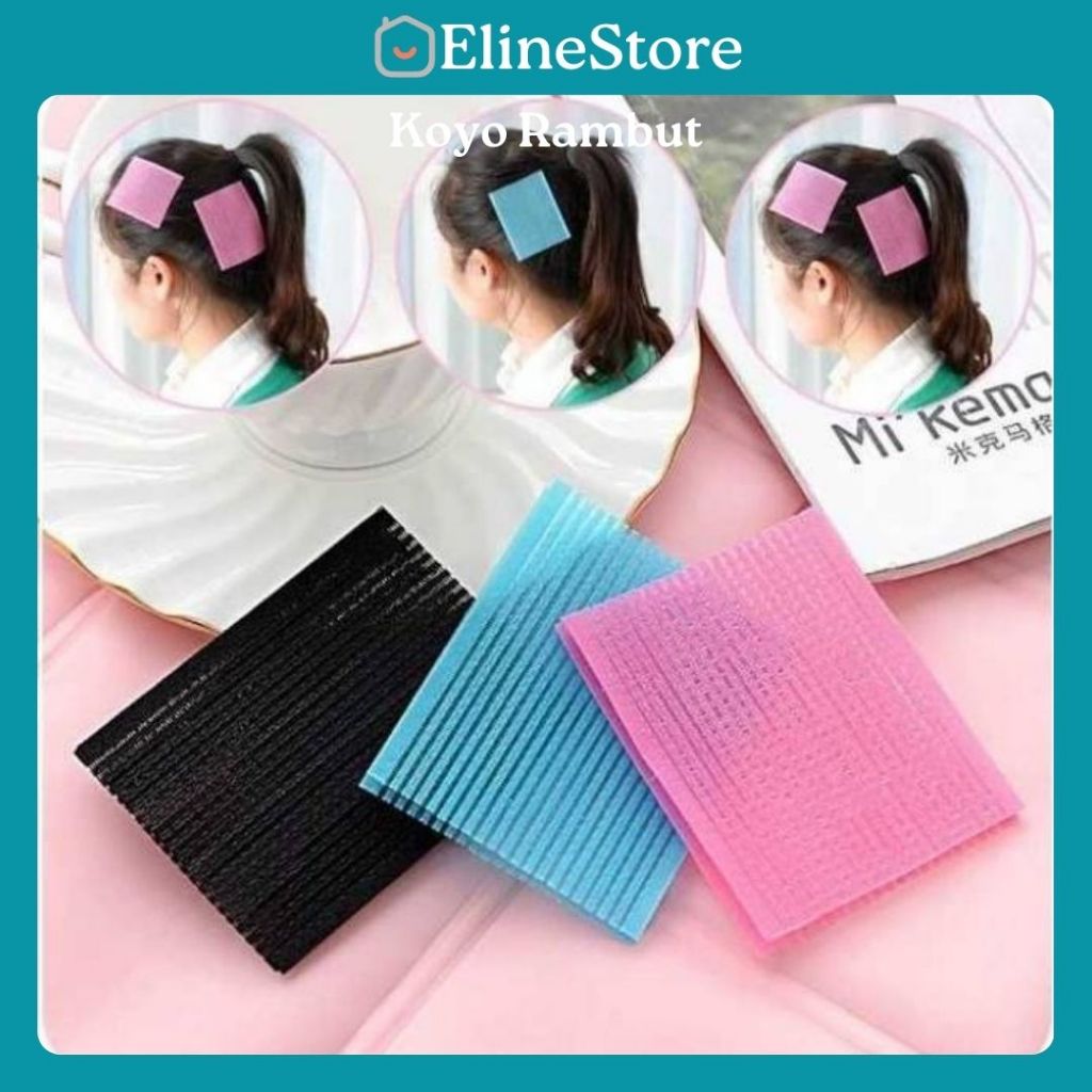 {100pcs} Koyo Rambut Polos{HITAM} /Velcro Tempelan Rambut Perekat Koyo / Perekat Rambut