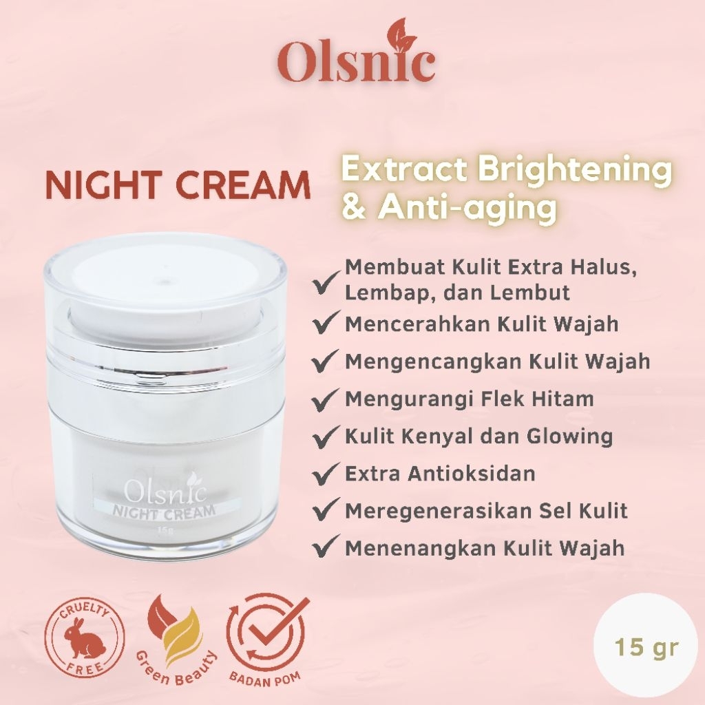 OLSNIC Krim Malam Olsnic antiaging (Night Cream)