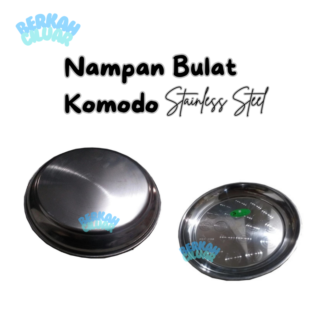 Nampan Bulat Komodo Bahan Stainless steel No.30
