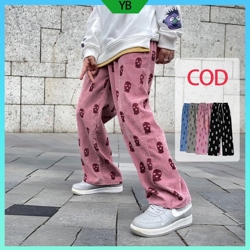 loose pants pria celana panjang pria unisex streetwear celana hitam