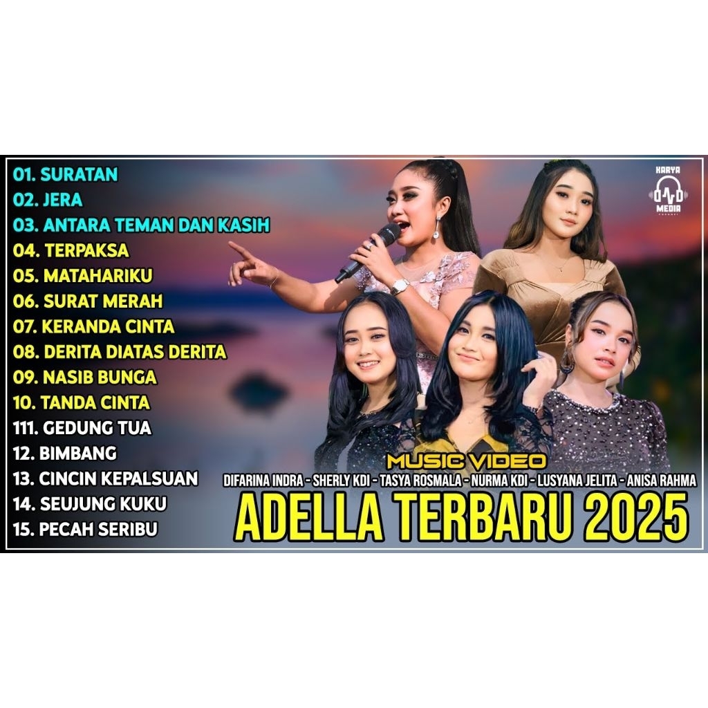 KASET DVD LAGU DANGDUT OM ADELLA TERBARU 2025 - KASET DVD MOBIL LAGU DANGDUT KOPLO TERBARU - KASET D