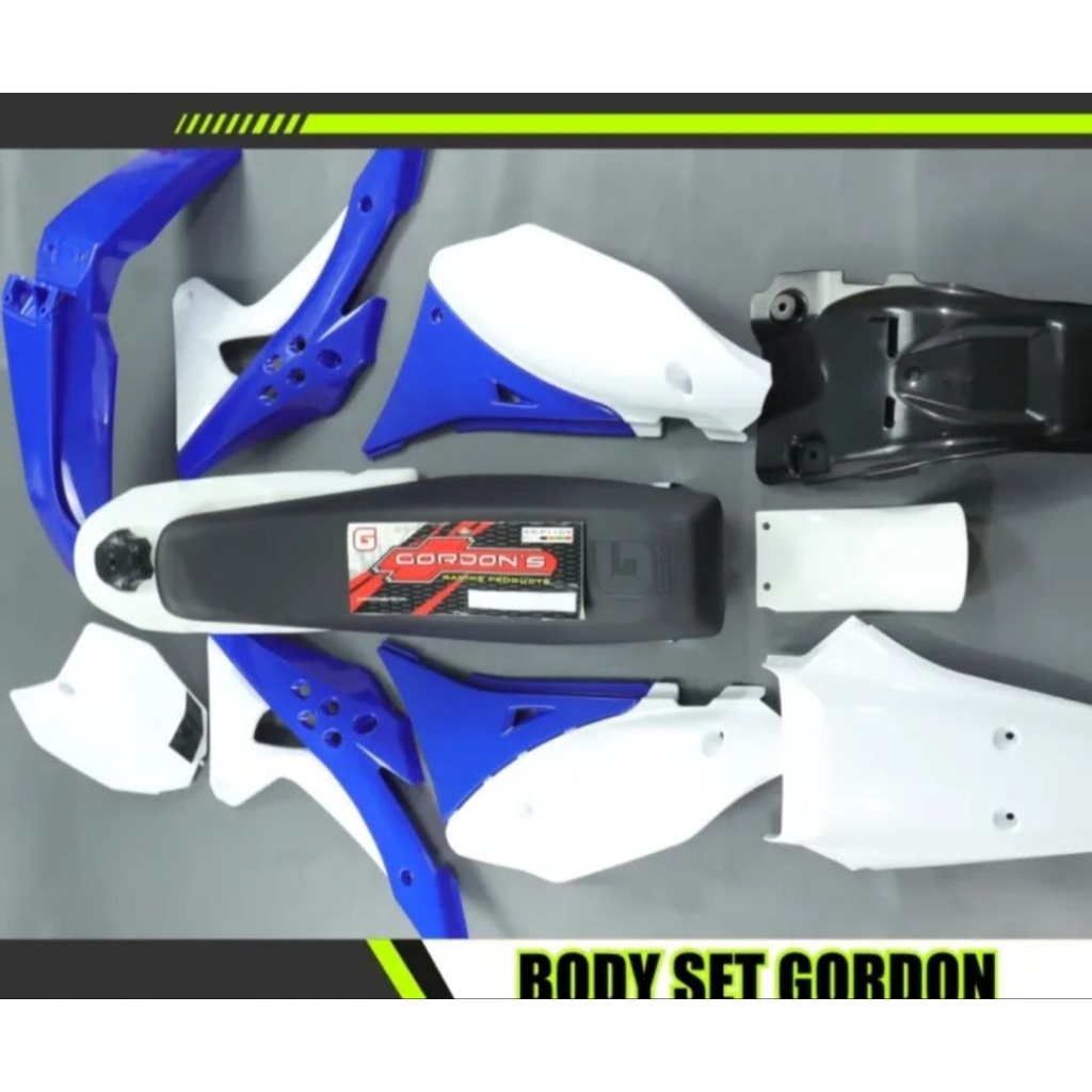 Body Set Gordon ORIGINAL pnp Klx 150 Biru Putih