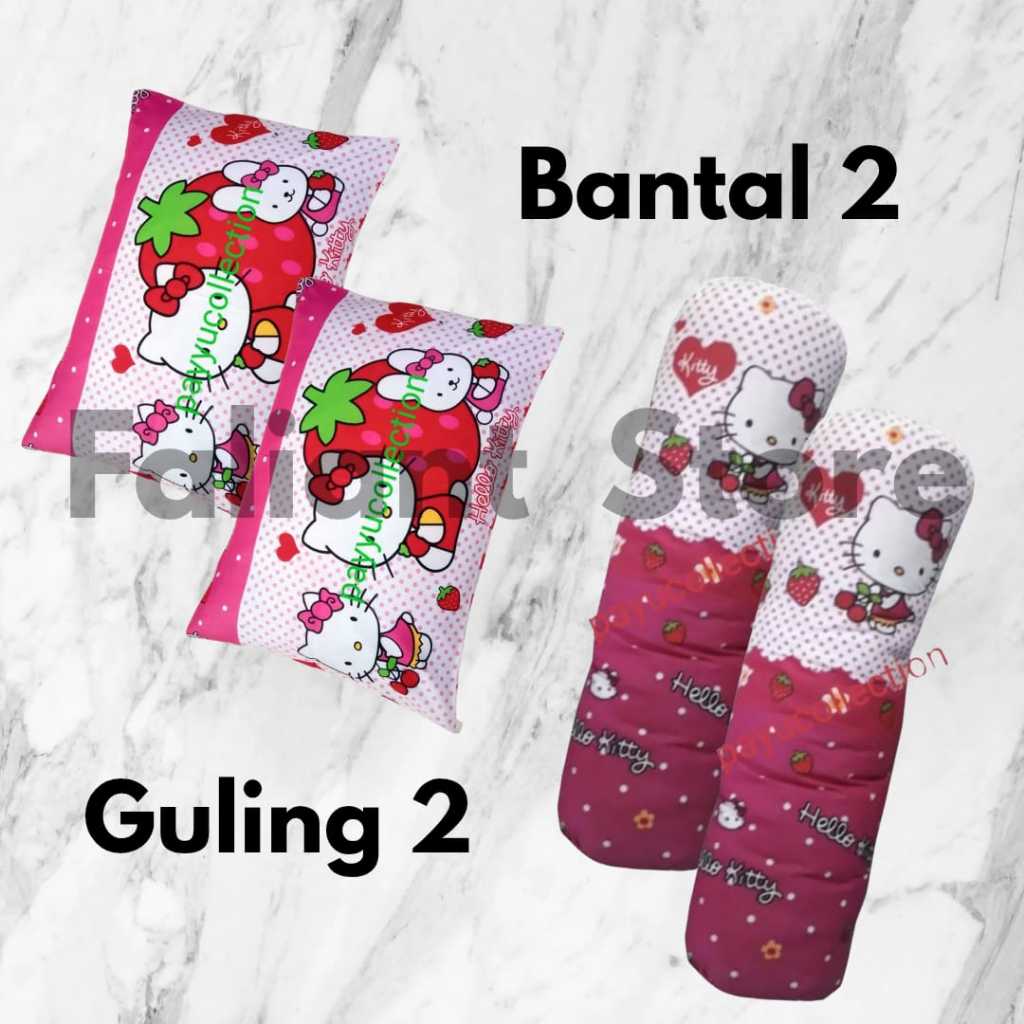 Sarung Bantal+Sarung Guling Dewasa Motif Kartun Halus Adem Tidak Luntur [COD]