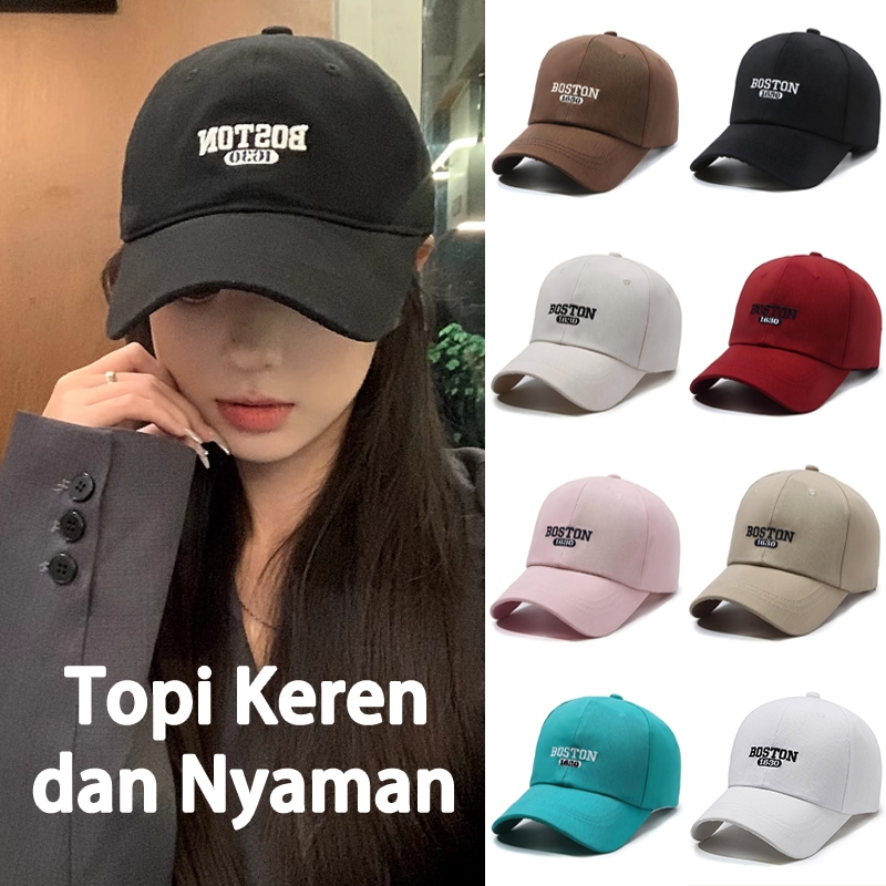 Topi Baseball Vintage Bordir Klasik Gaya Amerika Serba Cocok Pria Wanita