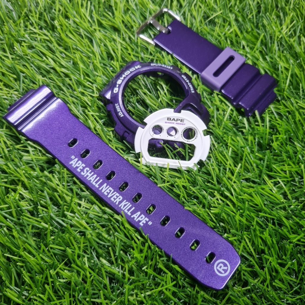 BNB BEZEL N STRAP GSHOCK G-SHOCK DW6900 DW-6900 DW6600 BAPE PURPLE SET