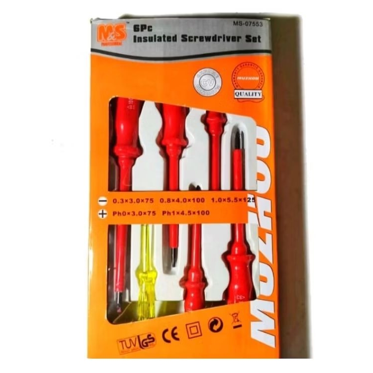 Obeng Listrik Set 6 Pcs Insulation Screwdriver set.