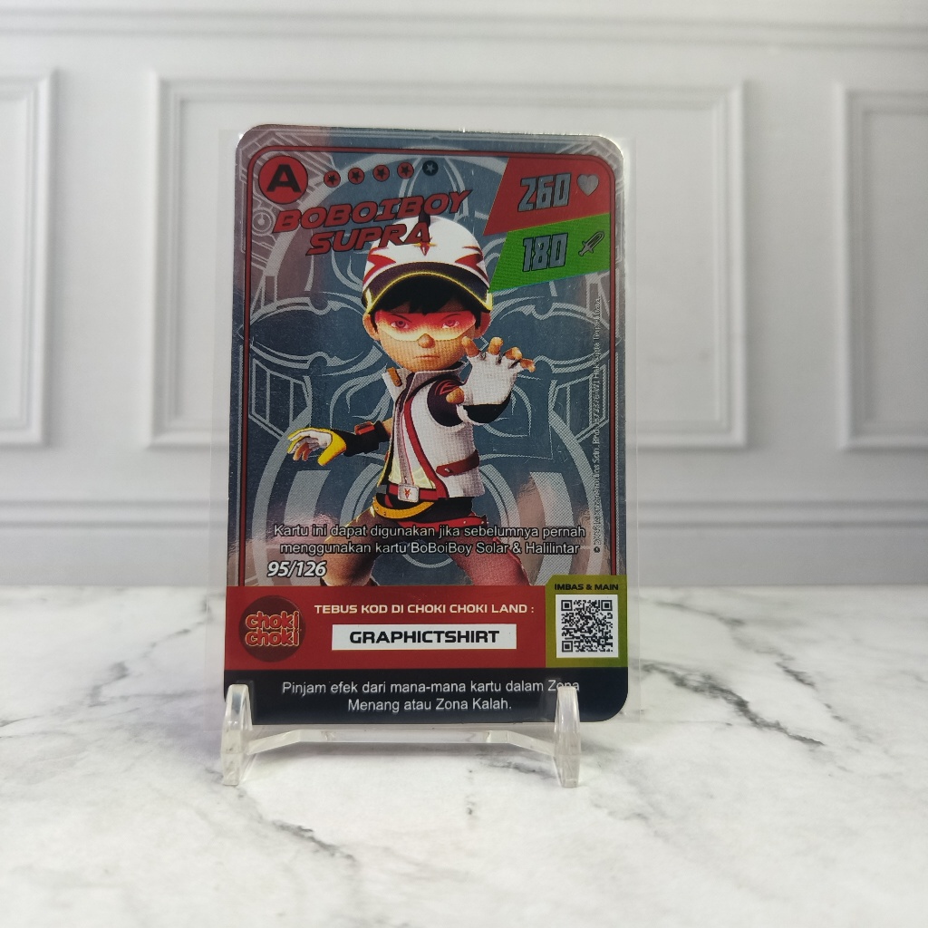 Boboiboy Supra 95/126 A TCG Boboiboy Monsta Galaxy Card Choki Choki