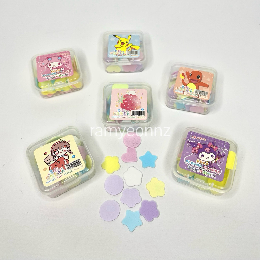 Sabun Kertas Sabun Cuci Tangan Traveling Mini Size Kecil Praktis Lucu