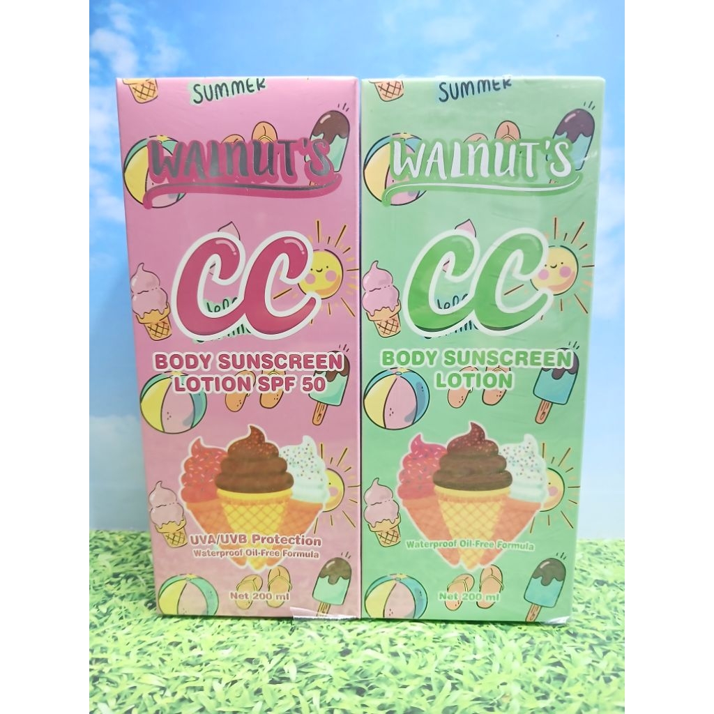 walnut's cc body sunscreen lotion 200ml