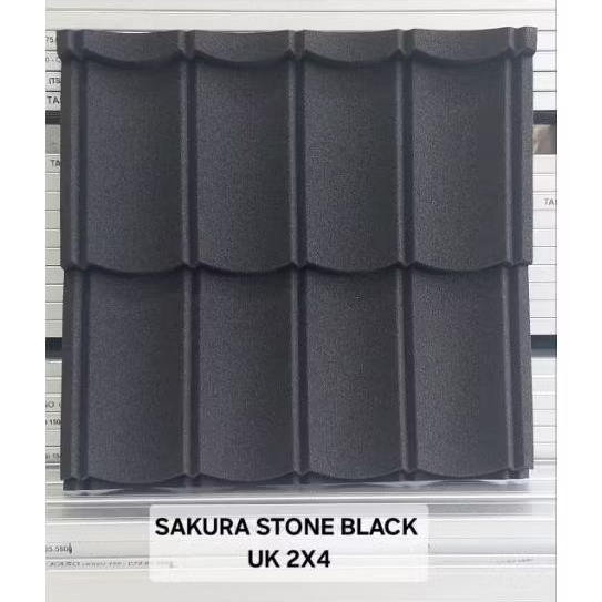 ATAP GENTENG KSC SAKURA ROOF STONE / GENTENG SAKURA ROOF PASIR - HITAM Tebal 0.25 (Pengiriman khusus