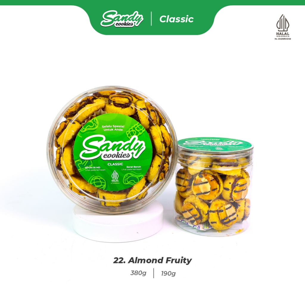 22. Almond Fruity - Kue Kering Sandy Cookies Classic