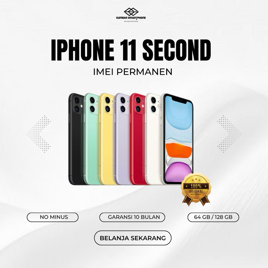 IPHONE 11 SECOND IMEI TERDAFTAR PERMANEN NO MINUS