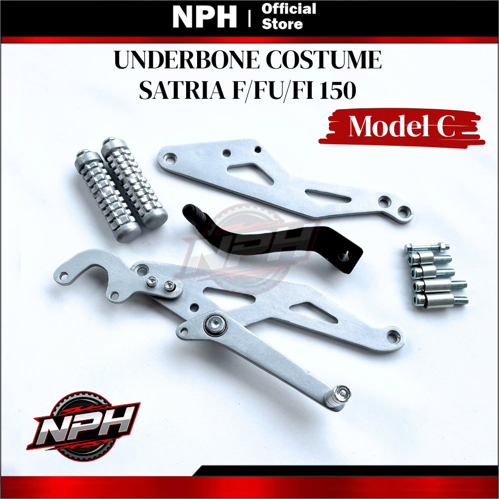 Underbone Satria Fu Custom UB Suzuki Satria F/FU 150 plat besi tebal 8 mm Satria FU Footstep Custome