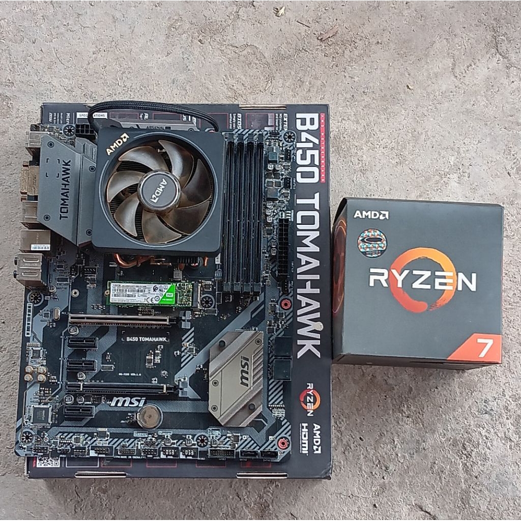 Mobo/Motherboard MSI B450 + Posesor RYZEN 7-2700X